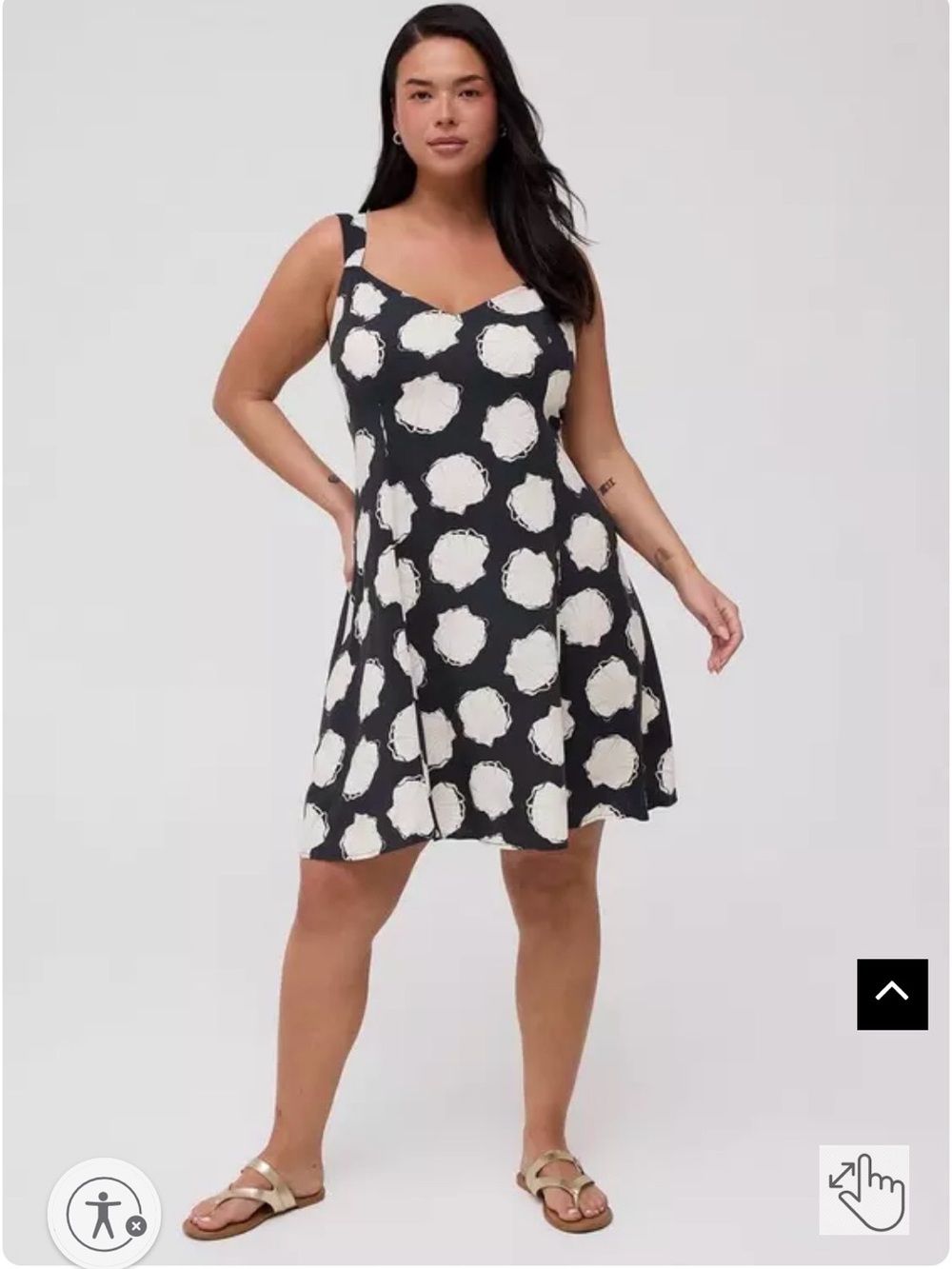 NWT torrid Black and White V-Neck Mini Dress 2x